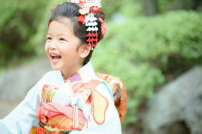 日本髪で！7歳七五三記念写真　大宮八幡宮