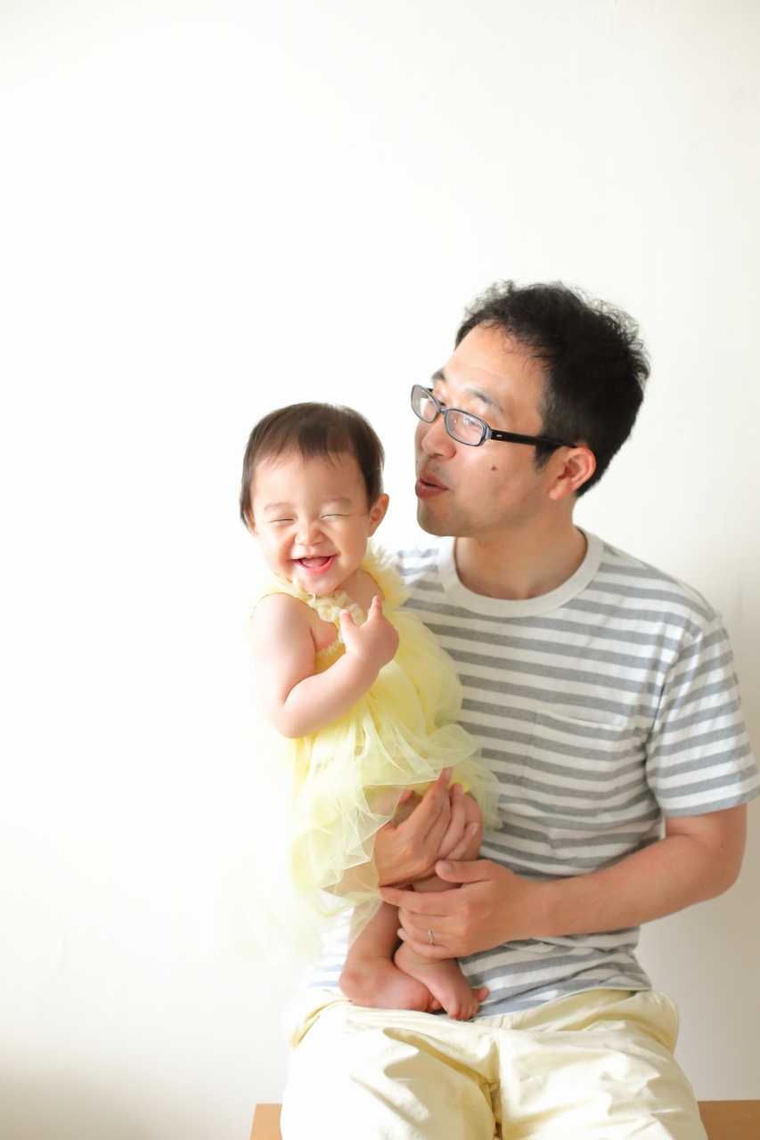家族写真,家族撮影,記念撮影,東京スタジオ,1歳誕生日,誕生日記念撮影