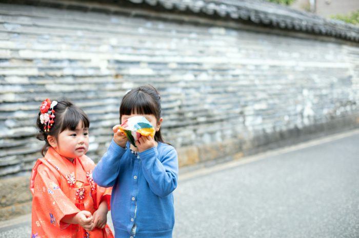 お姉ちゃん紙風船貸して～！自由な撮影。由な撮影。