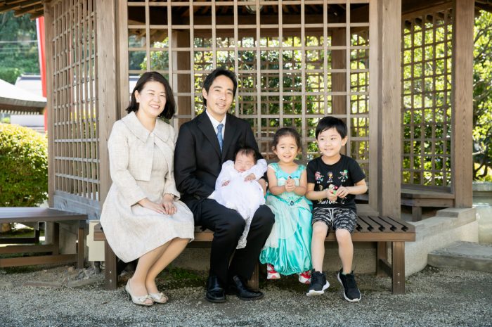 出張撮影,琴平神社,お宮参り,家族写真