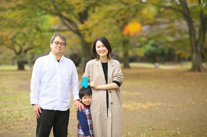 代々木公園家族写真撮影,4歳誕生日