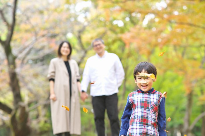 代々木公園家族写真撮影,4歳男の子誕生日記念撮影,いい感じ