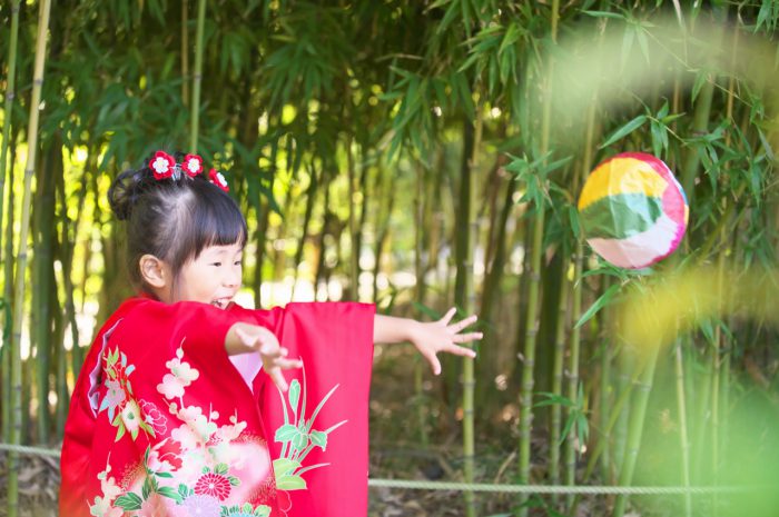 大宮,氷川神社,３歳七五三出張撮影,紙風船の小物