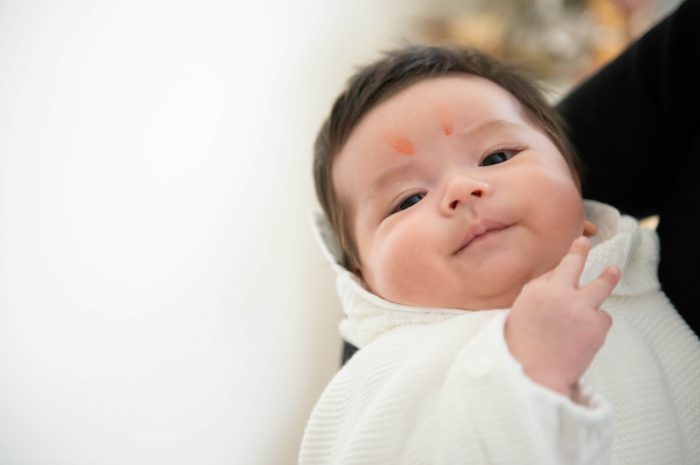 お宮参り,スタジオ撮影,かわいい笑顔