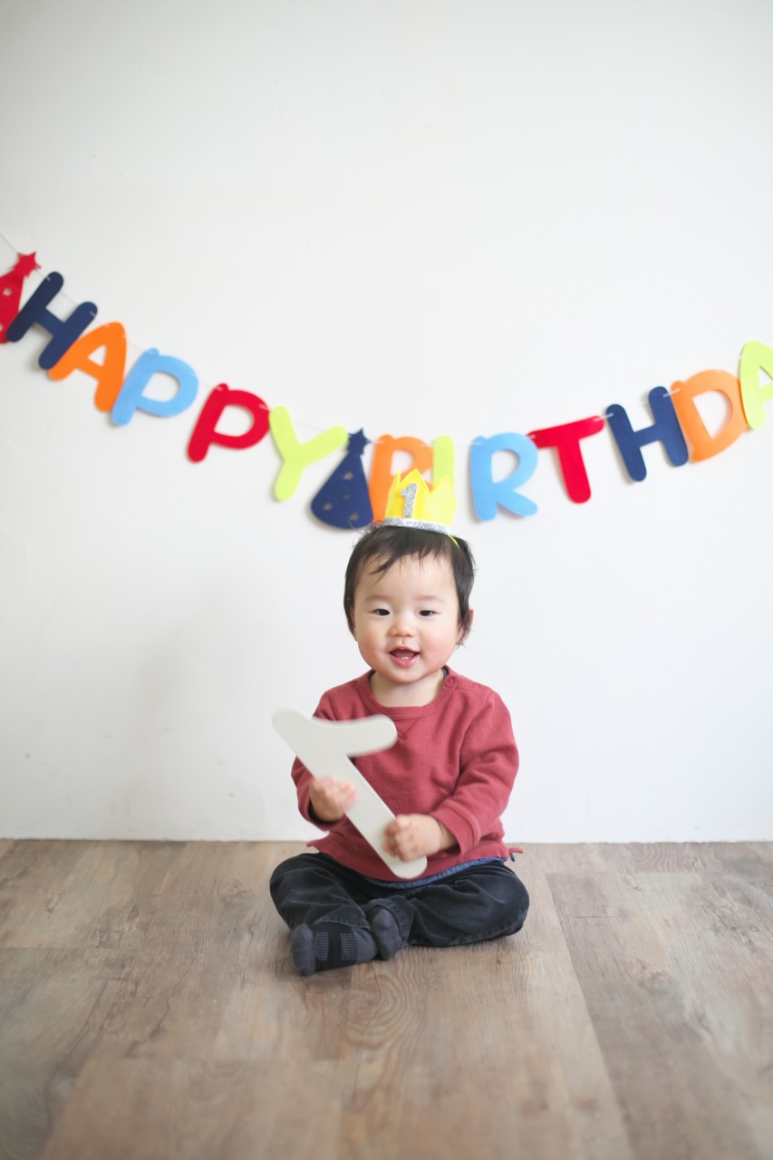 1歳男の子,誕生日記念撮影,1さい