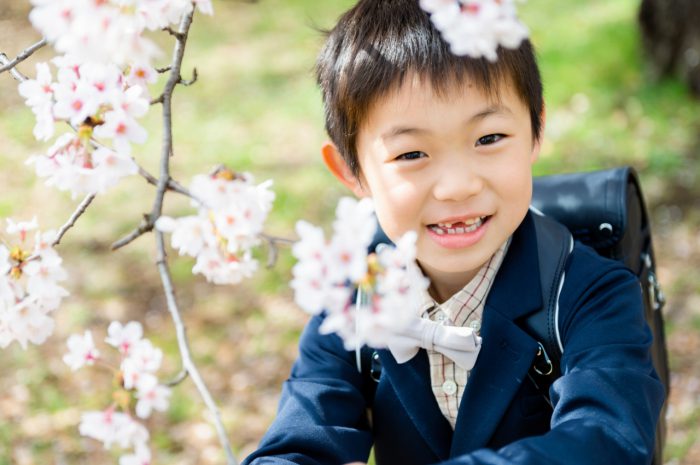 ロケーション撮影,桜,桜フォト,入学記念,2歳男の子,満開