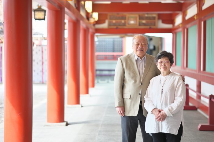 金婚式,出張撮影,赤坂日枝神社,家族写真,孫,結婚50年,ポートレート,大人ポートレート撮影,記念写真撮影