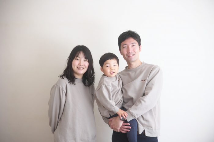 3歳男の子,家族写真撮影