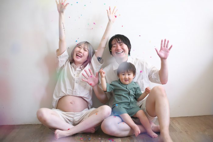 第二子マタニティ,家族写真,お兄ちゃんと,30週マタニティフォト,STUDIO撮ろうよ,渋谷スタジオ