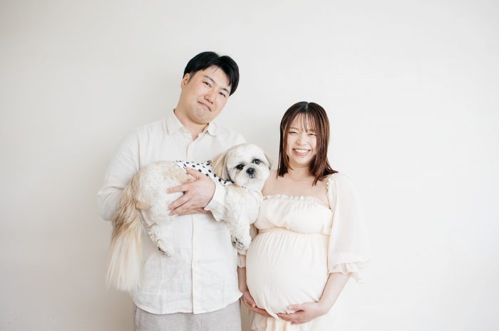 32週,マタニティフォト,マタニティ撮影,わんちゃんと,愛犬と,スタジオ撮影,渋谷スタジオ,STUDIO撮ろうよ