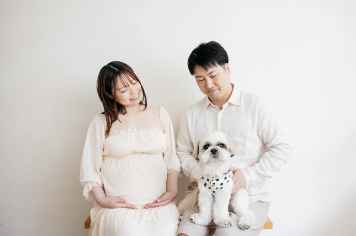 32週,マタニティフォト,マタニティ撮影,わんちゃんと,愛犬と,スタジオ撮影,渋谷スタジオ,STUDIO撮ろうよ