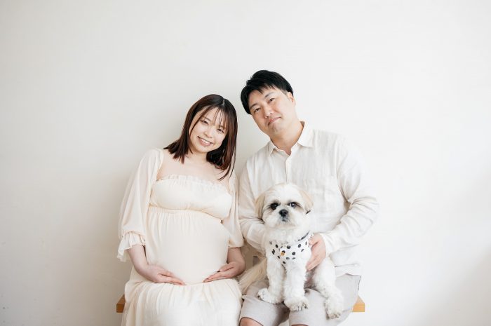 32週,マタニティフォト,マタニティ撮影,わんちゃんと,愛犬と,スタジオ撮影,渋谷スタジオ,STUDIO撮ろうよ