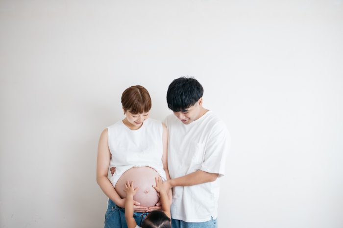 35週のマタニティフォト,第二子マタニティ,お姉ちゃんと一緒,第一子とマタニティフォト