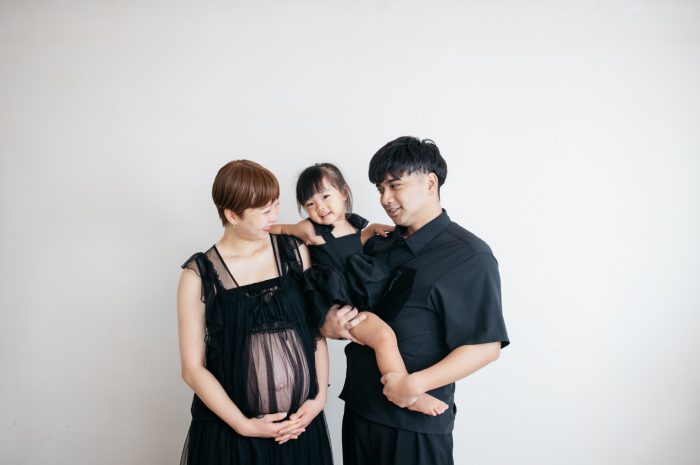 35週のマタニティフォト,第二子マタニティ,お姉ちゃんと一緒,第一子とマタニティフォト