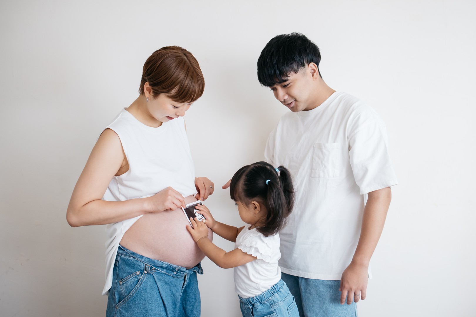 35週のマタニティフォト,第二子マタニティ,お姉ちゃんと一緒,第一子とマタニティフォト